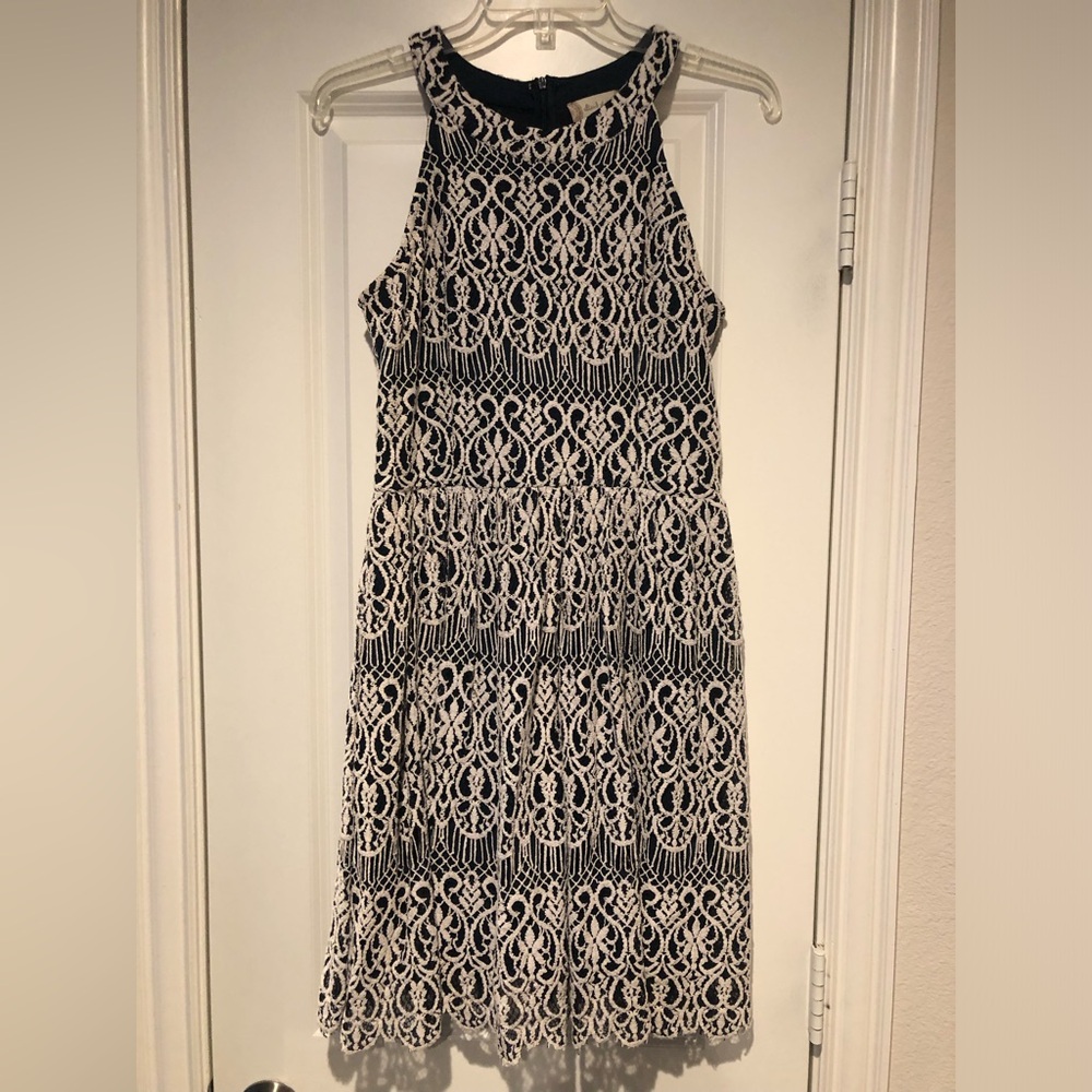 Altar’d State Dark Blue Crochet/Lace Dress